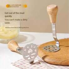 1 件土豆压实魔术工具，不锈钢土壤压实装置，非常适合制作土豆泥和紫薯泥，适合作为辅食；材料。 - 彩色 - 查看 3