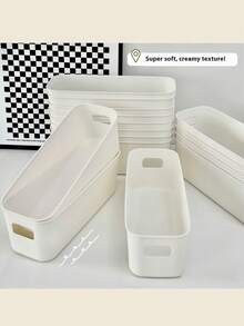 10PCS/5PCS 多功能收纳盒，抽屉式桌面化妆品收纳盒，组合透明塑料抽屉组织多功能，透明梳妆台收纳盒，精致收纳盒，书桌抽屉分隔整理器和化妆品、珠宝、厨房、卧室、浴室、办公室、储物。