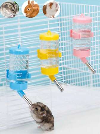 Dispensador de agua para hámster, botella de agua con bola para cobayas, para hámsteres dorados, chinchillas, conejos, cobayas, ardillas - Botella de agua al vacío ideal para mascotas pequeñas, este dispensador de agua automático es imprescindible para dueños de mascotas perezosos. El regalo de cumpleaños perfecto para tu amigo peludo. Suministros para mascotas, dispensador de agua para mascotas