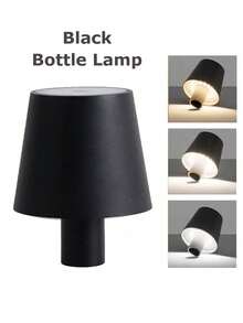 1 PC Wireless Table Lamp 5V Rechargeable 3 In 1 Light Colors Changeable Touch Switch Brightness Dimmable Table / Bottle Lamp Black/White Table Lighting For Restaurant Home Nursery Bedroom Outdoor Dining Garden Table