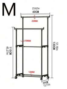 1pc Simple Floor To Ceiling Clothes Rack Storage Rack, Shoe And Hat Rack, Home Clothes Rack, Balcony Clothes Rack, Floor To Ceiling Bedroom, Home Clothes Rack, Indoor Balcony, Simple Clothes Rack, Movable Storage Rack - Multicolor - View 8
