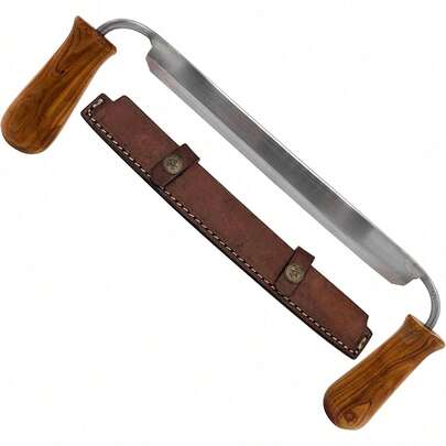 Cuchillo de talla de 10" recto - Herramienta de descortezado, herramienta de carpintería para eliminar la corteza