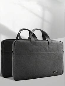 Canvas File Bag Business Meeting Bag Thickened Laptop Bag For Men And Women's Business Trip Briefcase Document Storage