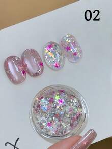 1Pc Colorful Five-Pointed Star Nail Glitter Sequins Mixed Laser Star Thin Slice Diy Nail Art Decorations Nail Supplies Nails Nail Charms Nail Gems