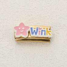 1 件不锈钢手链组件，包含英文字母图案、万圣节蝙蝠等元素，DIY 制作手链饰品，可自由搭配不同风格 - 長方 - 查看 8