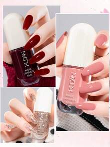 10毫升水性指甲油,速干指甲油,裸色闪粉红色指甲油,无异味,持久耐用,可剥离,无需烘烤,易于涂抹,打造美丽指甲。 - 彩色 - 查看 7