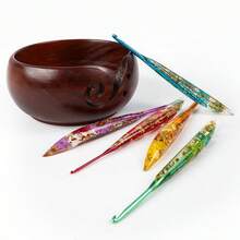 3pcs Floral Pattern Transparent Multicolor Crochet Hook Set, Comfortable Grip, Suitable For DIY Knitting Supplies, Sweaters, Hats And Other Handmade Knitting Projects, Perfect Christmas Gift, Gift For Mom - Multicolor - View 6