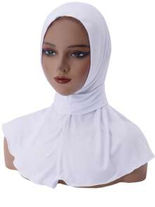 1 件女士新款头巾，马来头巾帽，带 3 个纽扣系带头巾 - 多色 - 查看 6