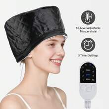 Hailicare 10-Speed Temp 3-Speed Timer Hair Steamer Cap Face-Fitting Washable Liner High Safety Gift For Mom & Girlfriend