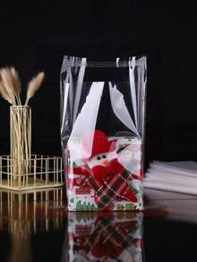 1 Pack Of 50, Transparent Self-Adhesive Plastic Gift Bags, Suitable For Packing Party Gifts, Jewelry Packaging, Christmas Gift Packaging Supplies - Clear - View 1