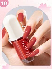 KUDAN 1瓶10毫升水性可撕指甲油，酒红色咖啡棕色，适合冬季，无异味快干指甲油，无需烘烤，持久耐用，适合日常美甲装饰、居家美甲和美甲沙龙美甲用品。 - 彩色 - 查看 19