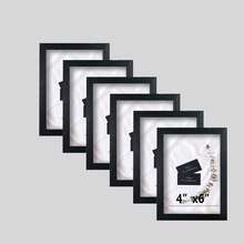 1 件/4 件/6 件优雅紧凑型黑色画廊相框套装，可展示 3.5x5 英寸、4x6 英寸、5x7 英寸、6x8 英寸、8x10 英寸照片或图片，适合桌面展示或卧室墙壁装饰（随机包含相纸） - 黑色 - 查看 12