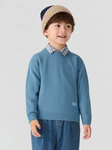 Balabala Suéter para niñas BalaOne 2025, capa base de punto de invierno para niños y niñas