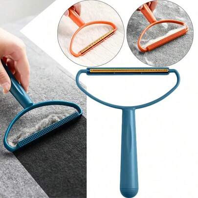 1pc Double-Sided Pet Hair Remover Brush, Easily Removes Pet Hair - Portable Professional Pet Hair Removal Tool, Strong Hair Removal For Carpets, Car Mats, Blankets, Clothes, Furniture, Quick Deep Cleaning, Easy To Clean Hair Scraper, Ideal Choice For Pet Owners