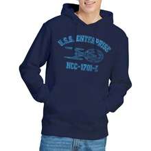 Star Trek Herr Enterprise E Athletic Hoodie (Marinblå) - Marinblå - Visa 1