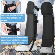 Pantalones de Compresión, Pantalones de Compresión a Prueba de Serpientes con Rodilleras, Impermeables y Ajustables Unisex para Senderismo, Escalada, Supervivencia al Aire Libre (Negro, 15 Pulgadas) - 1 - Ver 5
