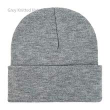 Solid Color Outdoor Ear Warmer Knit Beanie Hat, Unisex