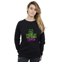 Marvel Womens/Ladies Hulk Smash Sweatshirt (Black) - Coffee Brown - View 3