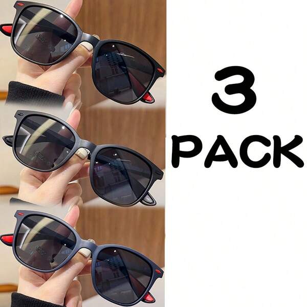 Unisex Fashion Solid Color Sunglasses, Suitable For Sports, Cycling, Outdoor Photography, Travel And Other Occasions