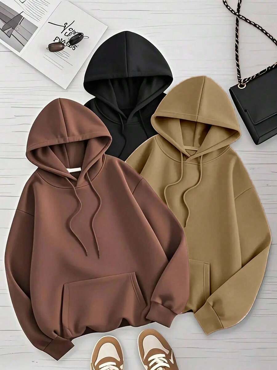 Women Sweatshirts - 多色3咖啡 - 查看 1