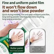 1/2pcs Large Roller Paint Brush For Wall Painting, White Wall Latex Paint, Indoor Wall Repair, Stain Removal, White Wall Putty