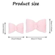 1 件可爱粉色蝴蝶结毛绒颈枕和腰部支撑垫，汽车头枕 - 均碼 - 查看 6