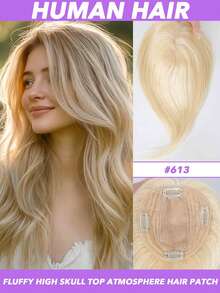 5x4.5Inch Clip In Hair Extensions Human Hair Breathable Real Remy Hair Toupee Wig Seamless Topper Hairpiece For Thinning Hair Wiglets Natural Look Hair Loss Solution Adds Volume & Density Daily Wear & Style As You Like Versatile Hairpiece Natural Look Hairpiece #1B #2 #4 #6 #613 - Multicolor - View 8