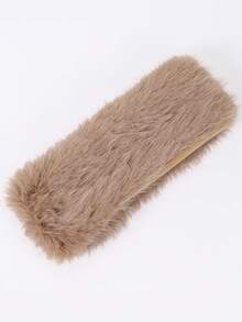 Outdoor Fashionable Casual Thick Faux Fur Lined Beanie Hat, Warm Neck Gaiter, Suitable For Autumn/Winter Elegant Headband Women Hair Accessories Fashion Hair Band - Multicolor - View 6