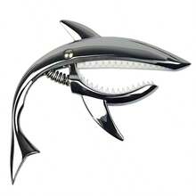 金属鲨鱼吉他变调夹，高品质锌合金，适用于原声吉他、电子吉他、尤克里里和贝斯，符合人体工程学的握把（4 种颜色可选） - 彩色 - 查看 12