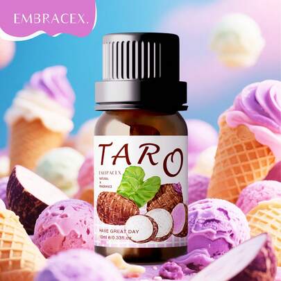 EMBRACEX. 10ml Sweet Taro Essential Oil, Suitable For Humidifier, Aroma Diffuser, Candle Making, Fragrance Oil, Taro Ice Cream Scent, Long-Lasting Aroma, Taro Aroma, Car Fragrance, Flameless Diffuser, Fun Gift For Women, Mothers, Wives, Sisters, Teenagers, Girlfriends
