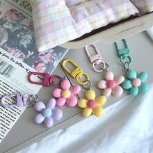 Set da 5 portachiavi con fiori colorati a 5 petali, ciondoli versatili per borse, regali per coppie e migliori amici, decorazioni natalizie per borse, accessori per auto, idee regalo per insegnanti e sorelle