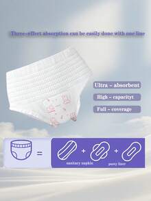 32pcs Sanitary Pads, Panties, Safety Shorts, Period Underwear, Ladies Sleepwear, Overnight, Menstrual Period Pants, Overnight Safety Pants, Ladies Liners, Suitable For Periods And Postpartum