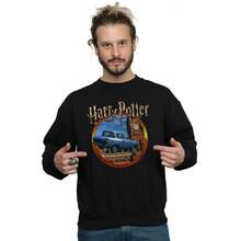 Harry Potter Mens Flying Car Sweatshirt (Black) - Coffee Brown - View 1