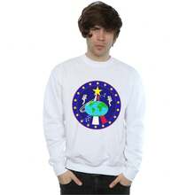 NASA Mens Classic Globe Astronauts Sweatshirt (White) - White - View 1