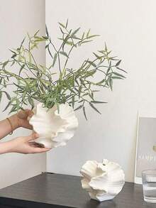Korallen Vase Dekoration, luxuriöse florale dekorative Vase, moderne Vase, geeignet zum Aufstellen auf Schreibtischen, in Wohnzimmern, auf Couchtischen, in Büros und für Hochzeiten, ideal für Zuhause, Schlafzimmer Dekoration - Verschiedenfarbig - Übersicht 8