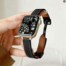 2025 New Silicone Leather Strap Compatible With Apple Watch Series 11, 9 Pro, Magnetic Buckle GT6 Watch Band