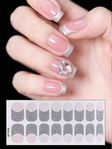 1 Sheet/Set Of Fully Wrapped Classic French Nail Art Stickers With Waterproof And Self-Adhesive Nail Decoration Stickers That Can Be Used For Daily Work