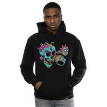 RICK AND MORTY Unisex Adult Eyeball Skull Pullover Hoodie (Black) - Coffee Brown - View 3