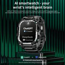 LOKMAT Reloj inteligente APPLLP 7 MAX, pantalla AMOLED de 2,06 pulgadas, compatible con tarjetas de teléfono 2G/3G/4G/5G, compatible con dispositivos Android, perilla extraíble a 180°, cámara HD, red de datos celulares, conexión a red Wi-Fi, notificación de mensajes, recordatorio de llamadas, descarga de aplicaciones de terceros, sistema operativo Android 8.1