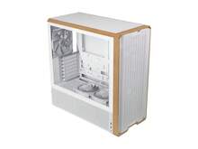 Lian Li LANCOOL 217 Genuine Walnut Wood Computer Case,  Mid-Tower ATX PC Case With 5 Pre-Installed PWM Fans 2x170mm, 2x120mm & 1x140mm, Flexible PSU & Cable Installation - White (LAN217W) - 白色 - 查看 7