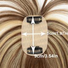 5x9cm Human Hair Topper Hair Piece Top Base Middle Part With Bangs 9 Colors Available For Women Hair Loss Or Bangs HairStyle, Easy To Install, Lightweight, Suitable For Daily Use, Dates, Parties, And Various Holidays. Highlight Your Beauty. - SP4/27 - 查看 5