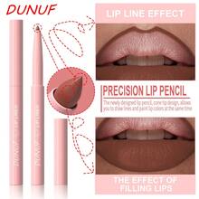 1 pieza Lápiz delineador de labios de larga duración y amigable con la piel, resistente al agua y al sudor, fácil de aplicar, de rápido desteñido, propenso a mancharse, con colores ricos, varias opciones de empaque elegante, regalo cosmético, adecuado para Navidad, invierno, rosa - Multicolor - Ver 3