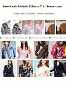 2pcs Invisible Removable Shoulder Pads, Breathable Sponge Shoulder Pads, Reusable Self-Adhesive Shoulder Pads For Women, Right Angle Shoulder Tools For Women Men Oblique High And Low Shoulders Suit Jackets T-Shirts, Seamless Shoulder Pads Jackets Non-Slip Sponge Pads