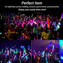 LED Foam Glow Sticks Party Packs - Multi-Color Flashing (Green/Blue/Red/Purple), Easy-Grip Design | Glowing Supplies For Christmas, New Year, Weddings, Carnivals & Concerts - Color - View 5