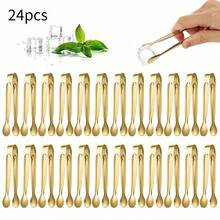 1/6/12/24pcs Sugar Tongs,Stainless Steel Food/Sugar Tongs,Kitchen Cooking Clip,Candy Dessert Clip,Stainless Steel Ice Tongs,Stainless Steel Small Tongs, Serving Tongs, Suitable For Salads, Desserts, Sandwiches, BBQ, Cookie,Fruits, Sugar,Appetizers, Tea And Coffee Parties, Bars,Gatherings,Ideal For Halloween, Christmas, Thanksgiving, Harvest Festival, Autumn Decorations,Christmas Gifts