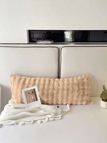 1 Vỏ gối nhung Mocha, Vỏ gối dài hai mặt, Vải nỉ truyền thống siêu mềm, Phù hợp cho nam, nữ, Ký túc xá, Phòng ngủ, Ghế sofa, Mọi mùa, Có thể giặt bằng máy, Không cần ruột - Cà phê nâu - Xem 4