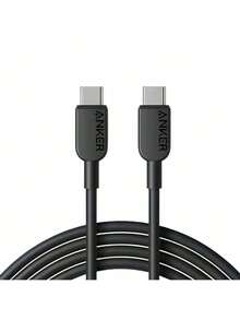 anker A81E USB-C Data Cable, Durable Braided Material, Supports 100W PD Fast Charging, High-Speed Data Transmission, Suitable For Charging A Variety Of Electronic Products, Stable Charging And Transmission Performance, Black - Black - View 1