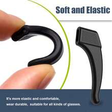 10 Pairs Of Anti-Slip Glasses Clips - Universal Glasses Clips For Glasses And Sunglasses, Anti-Slip Temple Tips For Reading/Exercising - 20pcs - 查看 5