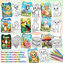 10 Pack Kids Cartoon Coloring Books Set - Educational Art Activity For Boys & Girls Ages 3+ - Features Animal World, Vegetable World, Fairy Tale House & Desserts World - 120 Pages Of Fun & Creativity - Perfect Birthday, Christmas & Halloween Gift - Multi-Combination Choices Available