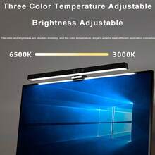 Wisciton LED Computer Monitor Light Bar Stepless Dimming Hanging Light RGB Game Background Wall Atmosphere Lamp Learn/Work Night Lighting 40cm - Multicolor - View 10